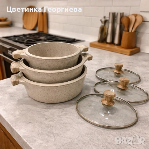 Готварски комплект касероли PEARL SERIES Lexical , снимка 2 - Съдове за готвене - 53957098