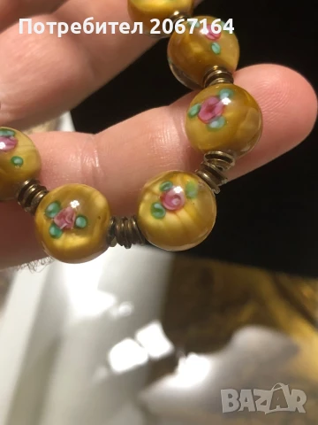 Гердан от художествено стъкло, снимка 6 - Колиета, медальони, синджири - 51020605