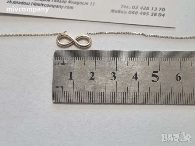 Златно колие(безкрайност) 1.66гр.45см., снимка 3 - Колиета, медальони, синджири - 56023219