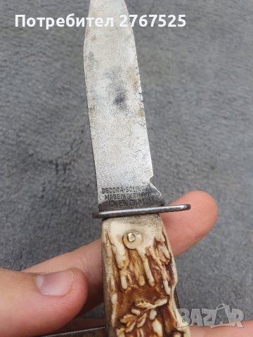 Уникален стар Немски Мултифункционален нож острие къмпинг туризъм риболов , снимка 4 - Ножове - 42746860