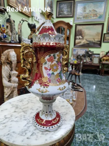 Много красива антикварна китайска порцеланова ваза , снимка 5 - Вази - 49685740