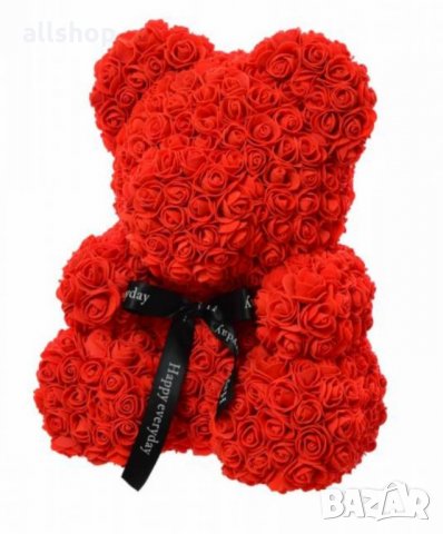 Мече от рози за Свети Валентин, 8 март,, снимка 2 - Романтични подаръци - 35654655