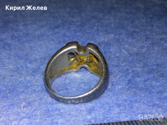 АЖУРЕН СКЪПОЦЕНЕН СРЕБЪРЕН ПРЪСТЕН ОКСИДИРАНО СРЕБРО 925 с ЮВЕЛИРНО ФАСЕТИРАН ЦИТРИН 43807, снимка 6 - Пръстени - 44664249