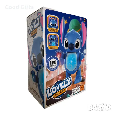 Интерактивен пеещ и танцуващ Стич, Фигурка Стич със Светлина, движение и музика., снимка 5 - Музикални играчки - 47443581