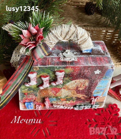Кутия чантичка-Весела Коледа!, снимка 2 - Декорация за дома - 52081736