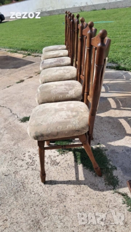 Столове ретро масив-6бр. №036, снимка 3 - Столове - 51640221