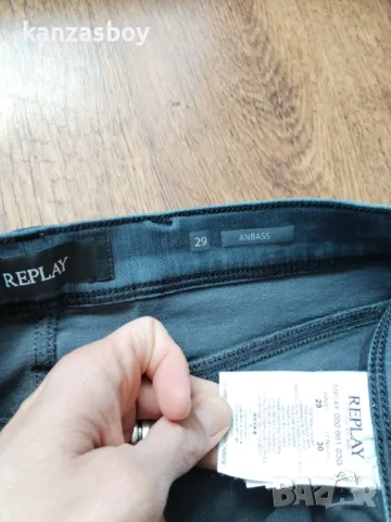 replay anbass jeans - ЕЛАТИЧНИ мъжки дънки КАТО НОВИ 29, снимка 10 - Дънки - 49236298