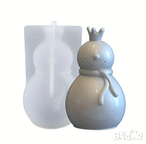 Молд снежен човек с коронка, снимка 4 - Форми - 51290889