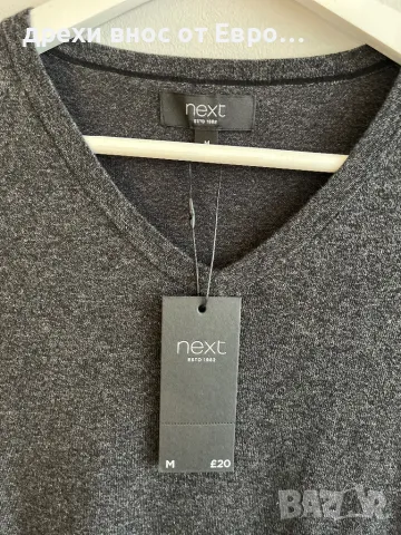 NEXT M мъжка сива блуза с дълъг ръкав, снимка 2 - Блузи - 49958224