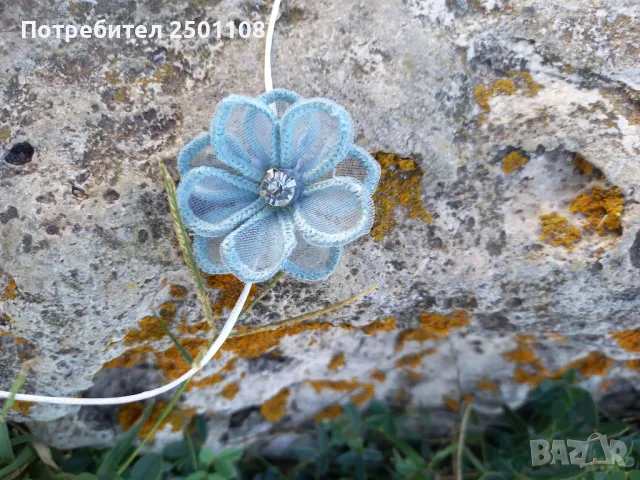 Цвете чокър, снимка 3 - Колиета, медальони, синджири - 49361873