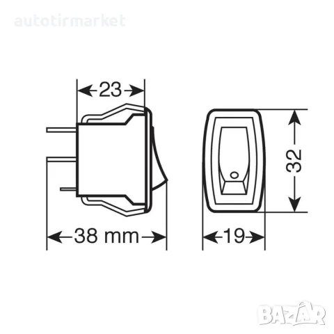 Бутон “micro” превключвател LED 12/24V – '45541 – LAMPA, снимка 2 - Аксесоари и консумативи - 56052698