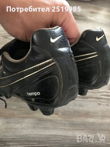 Черни бутонки Nike Tiempo , номер 44, снимка 5 - Футбол - 40807302