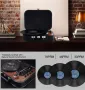 VOKSUN Bluetooth грамофон с високоговорител,33/45/78 RPM,куфар,винил-MP3/USB/Aux-in/RCA, снимка 4