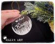 Коледна играчка с име за елха от плексиглас дизайнерска, снимка 1 - Коледни подаръци - 38619416