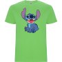 Нова детска тениска със Стич (Stitch) в зелен цвят 