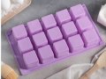 4 см 15 куб кубче кубчета хапки силиконов молд форма калъп фондан шоколад гипс гипсови фигурки декор, снимка 3