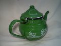 Стар малък ЗЕЛЕН емайлиран чайник  05L, снимка 2