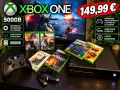 Xbox One 500GB + оригинален черен контролер + 6 игри | 149,99 €, снимка 1