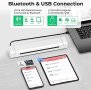 Нов Термален Bluetooth принтер Betife Безжичен за пътуване за телефон и лаптоп A4, снимка 6
