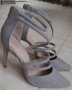 Сиви обувки на ток, снимка 1 - Дамски обувки на ток - 31981597