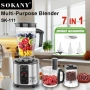 Мултифункционален кухненски робот 7-в-1 SOKANY – 1200W, снимка 4