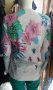 УНИКАЛНО КРАСИВА блуза на цветя с пайети , снимка 4