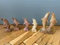 Малки дървени фигурки Делфини, снимка 3