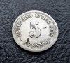 Стара монета 5 пфенига 1908 г. буква  F - Германия -топ цена !, снимка 9