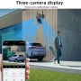 WiFi PTZ охранителна камера с 3 обектива, 4MP резолюция, AI проследяване и нощно виждане – външна, в, снимка 12