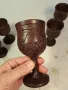 колекция абаносови африкански чаши  дърворезба 7/3, снимка 7