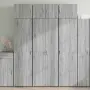 vidaXL Шкаф за съхранение, сив сонома, 70x42,5x225 см, инженерно дърво, снимка 2