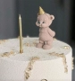 3d изправено Мече Зайче с празнична шапка силиконов молд форма фондан шоколад смола гипс свещ, снимка 5