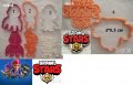 Брау Броу Старс Brawl Stars Бролстарс герои пластмасов резец форма фондан тесто бисквитки, снимка 1 - Форми - 29619308