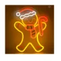 Декоративна коледна светеща LED фигура Бискитено човече, снимка 1