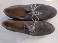 Велурени Оксфорд дамски обувки – сиви, с връзки, № 40 , снимка 7
