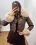 Кожено яке с уникален пух, снимка 3