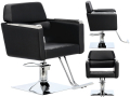 Хидравличен въртящ се фризьорски стол Bella за фризьорски салон с поставка за крака FJ-83014-BLACK f, снимка 1
