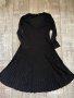 Нова черна ежедневно елегантна рокля рипс рипсена еластична разкроена свободен модел, снимка 8