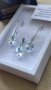 Сребърен комплект обеци и висулка с кристали Swarovski, снимка 3