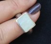 Масивен сребърен пръстен проба 925 Житен клас със седеф, снимка 1 - Пръстени - 29210840