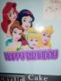 5 Дисни Принцеси Happy Birthday твърд Акрил топер за торта украса рожден ден парти, снимка 2