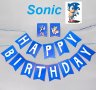 Соник Sonic Happy Birthday надпис Банер парти гирлянд декор рожден ден