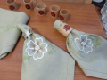 Ленени салфетки за маса с бродерия, снимка 2