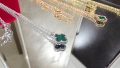 Van Cleef & Arpels VCA Gold Green Malachite Sweet Alhambra Clover Дамско Колие, снимка 6