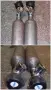 2 бр. малки метални бутилки от СССР - 1,2 L - 1,68 кг tara - 200 BAR - атмосфери работно налягане , снимка 5