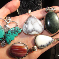 Колиета с различни натурални минерали №322, снимка 2 - Подаръци за жени - 44699435