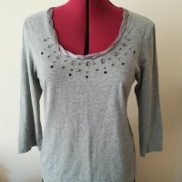 Сива дамска блуза marks and spencer, снимка 2 - Блузи с дълъг ръкав и пуловери - 30282189