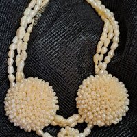 Страхотен ретро комплект естествени перли , снимка 2 - Антикварни и старинни предмети - 39359797