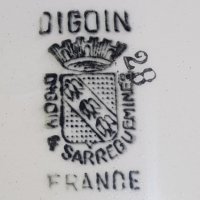 Старинен керамичен сервиз за супа - Sarreguemines- Франция , снимка 4 - Сервизи - 44464760
