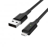29лвBelkin DuraTekª Plus Кабел Lightning към USB-A с кабел 1.2 м - черен, снимка 2 - USB кабели - 39880899